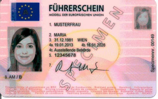 Austrian driving license