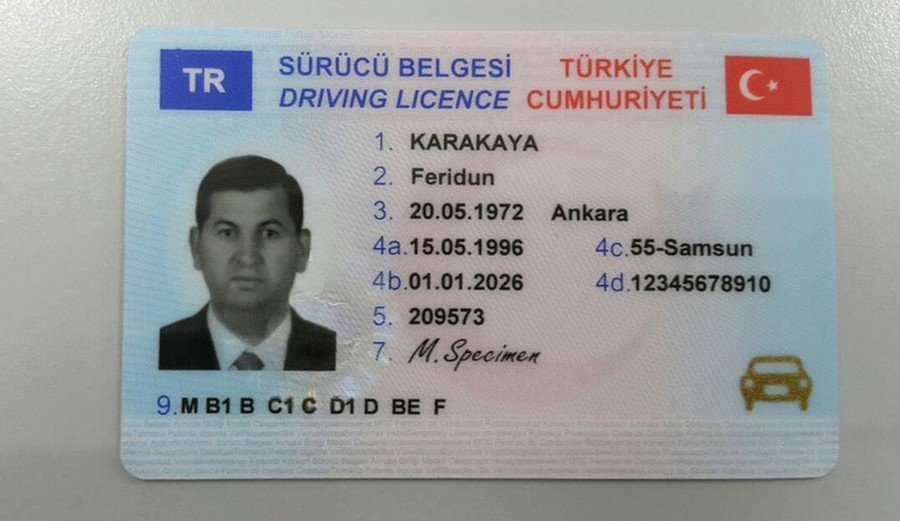 Turkish driver's license